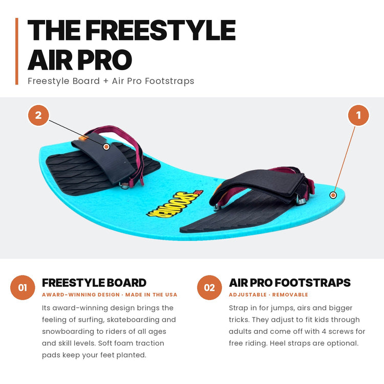 Freestyle board with Air Pro Footstraps